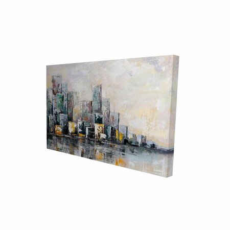 FONDO 20 x 30 in. Abstract Cityscape in the Morning-Print on Canvas FO2788698